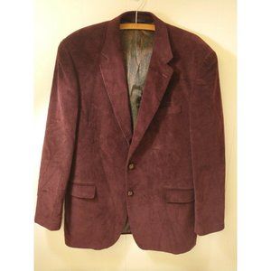Ralph Lauren Men's Burgundy Red Corduroy Blazer 44